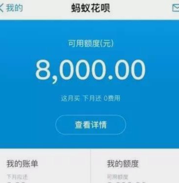 花呗使用平台 出来额度为0