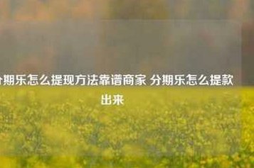 分期乐购物额度怎么提取
