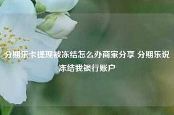 分期乐账户冻结如何解封？